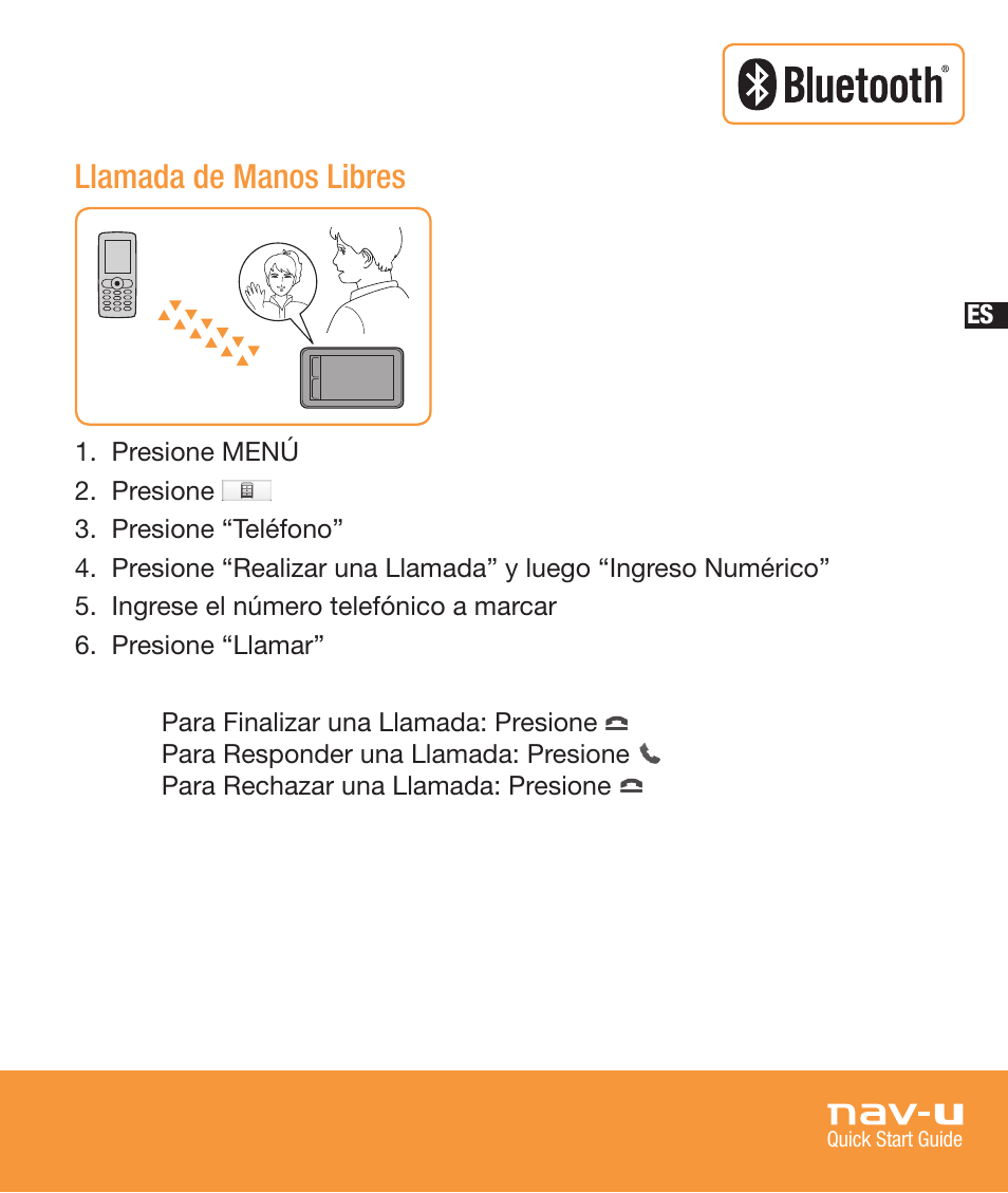 Llamada de manos libres | Sony NV-U83T User Manual | Page 65 / 68