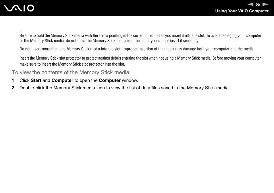 Sony VGN-TZ198N User Manual | Page 55 / 232