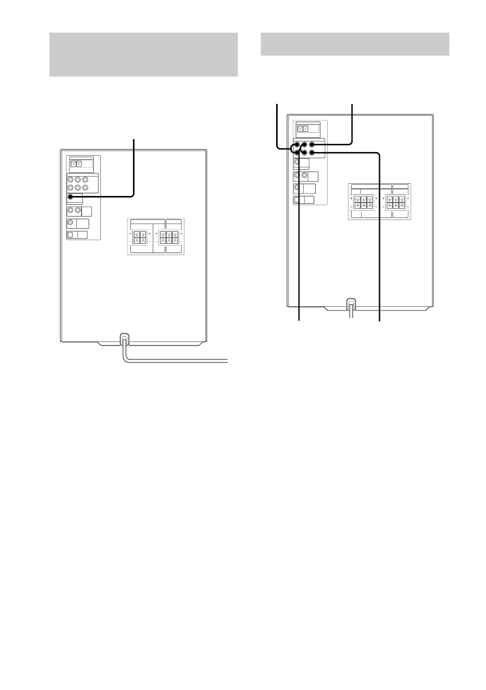 Connecting a sub woofer speaker, Connecting a dvd player | Sony MHC-MG310AV User Manual | Page 30 / 40