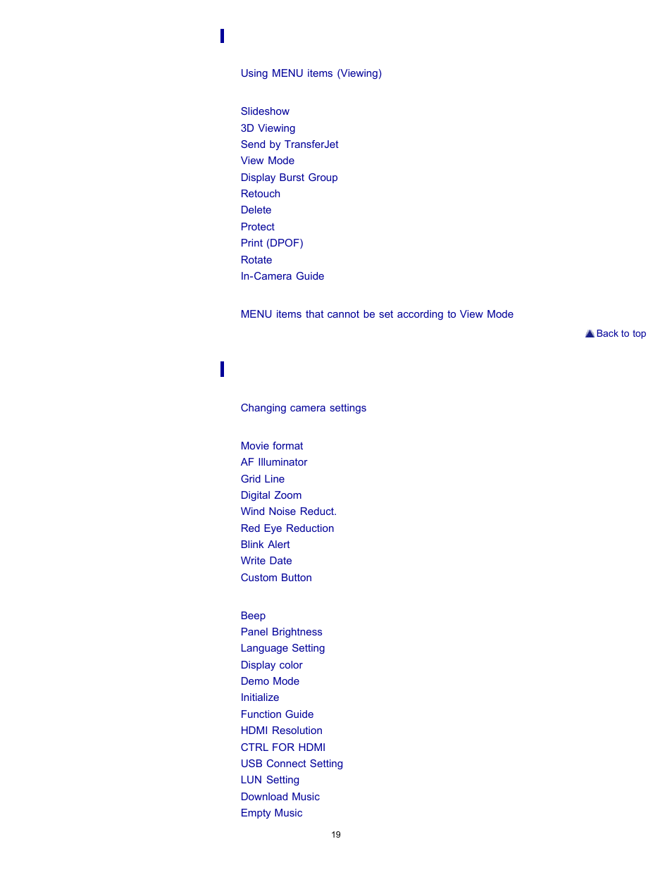 Sony DSC-HX100V User Manual | Page 19 / 297