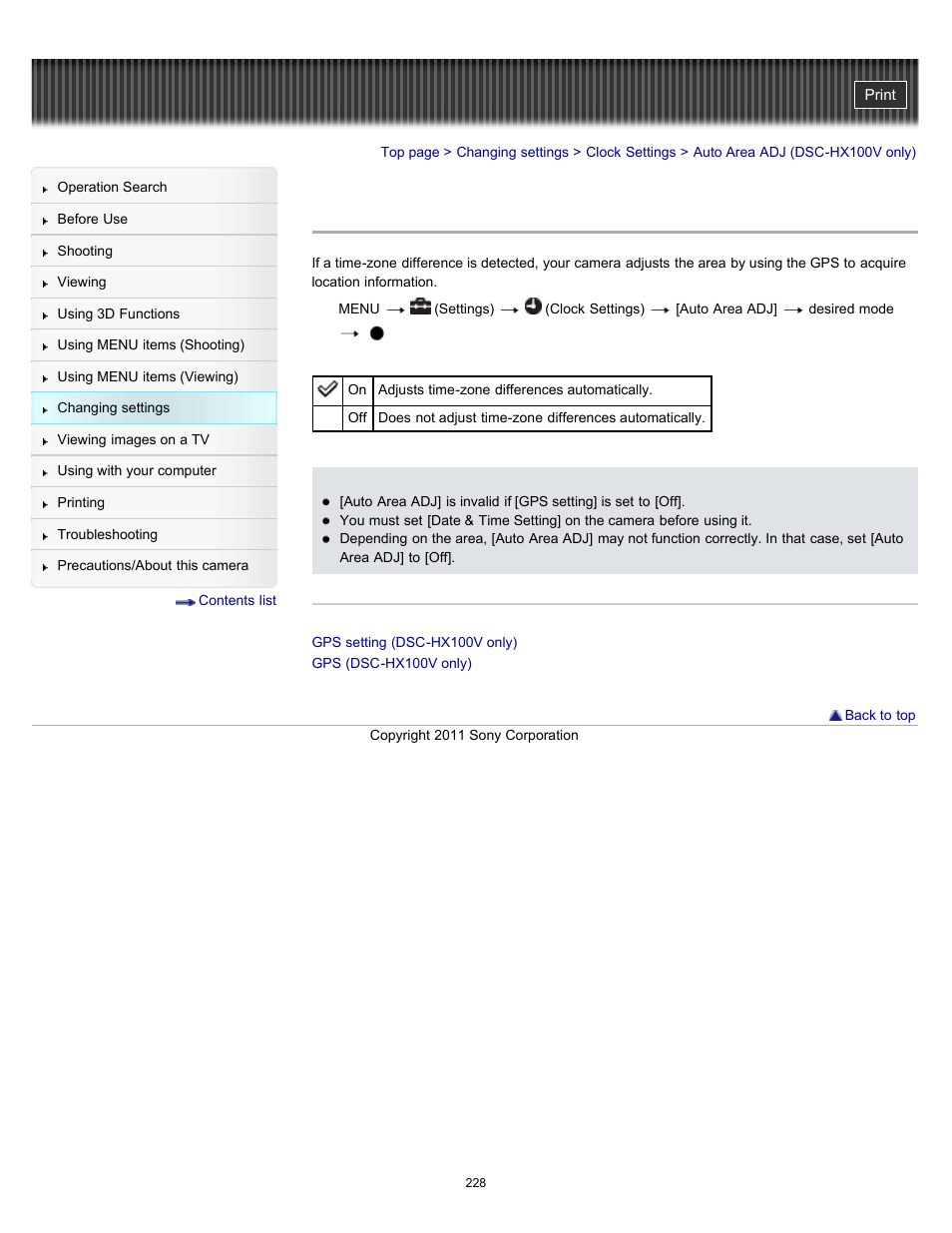 Auto area adj (dsc-hx100v only), Details | Sony DSC-HX100V User Manual | Page 228 / 297