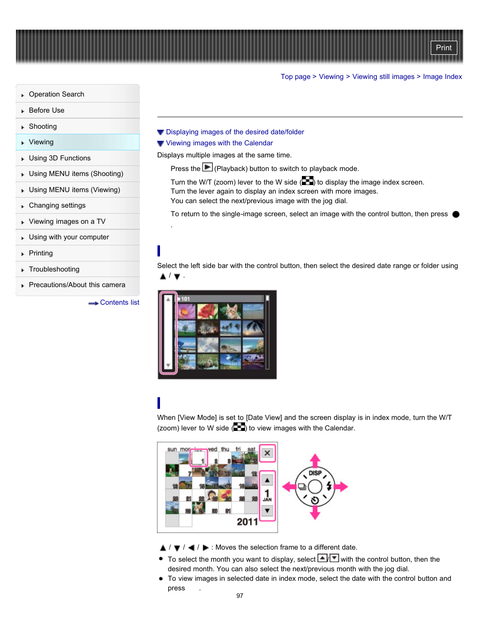 Image index | Sony DSC-HX100V User Manual | Page 97 / 297