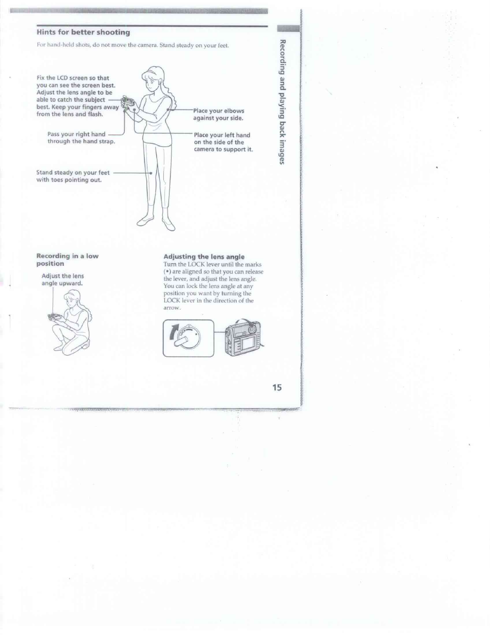 Hints for better shooting | Sony DSC-F1 User Manual | Page 15 / 60