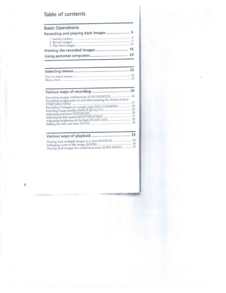 Sony DSC-F1 User Manual | Page 4 / 60