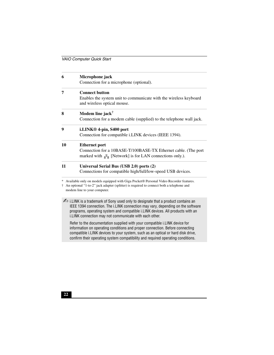 Sony PCV-V310P User Manual | Page 22 / 54