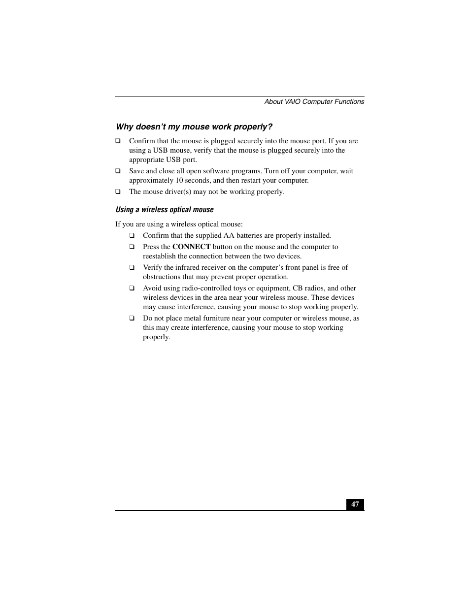 Sony PCV-V310P User Manual | Page 47 / 54