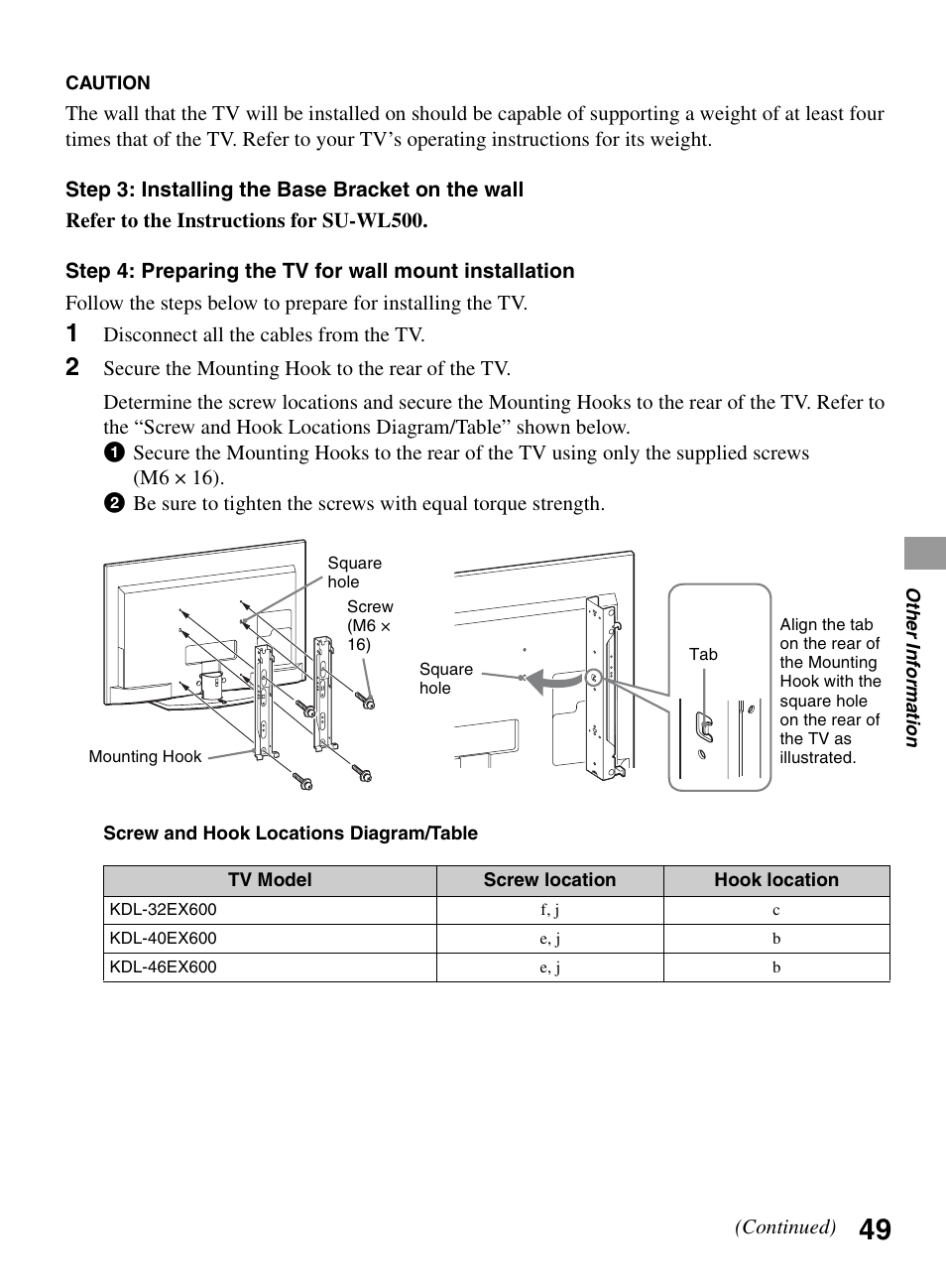 Sony KDL-32EX600 User Manual | Page 49 / 60