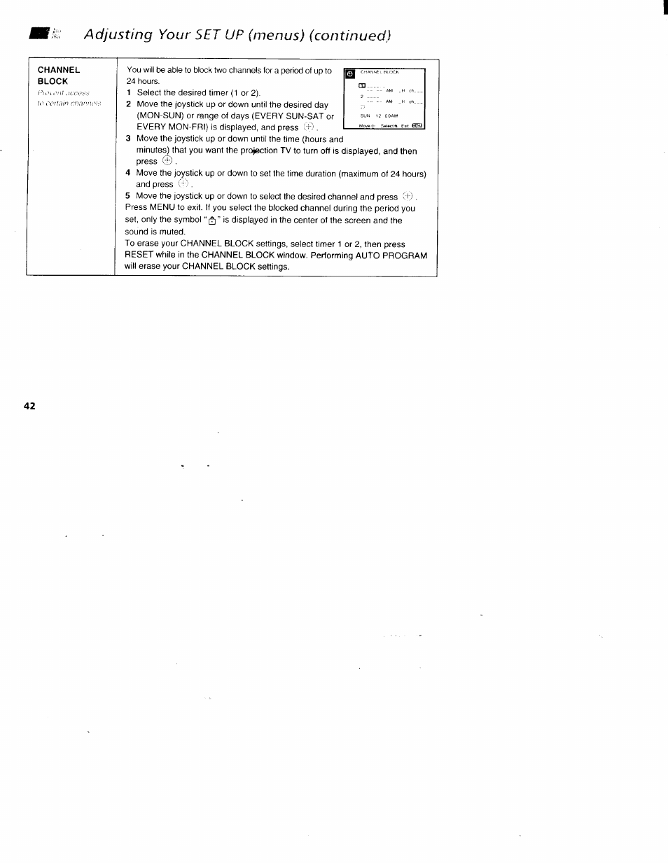 Adjusting your set uf (menus) (continued) | Sony KP-61XBR200 User Manual | Page 46 / 70