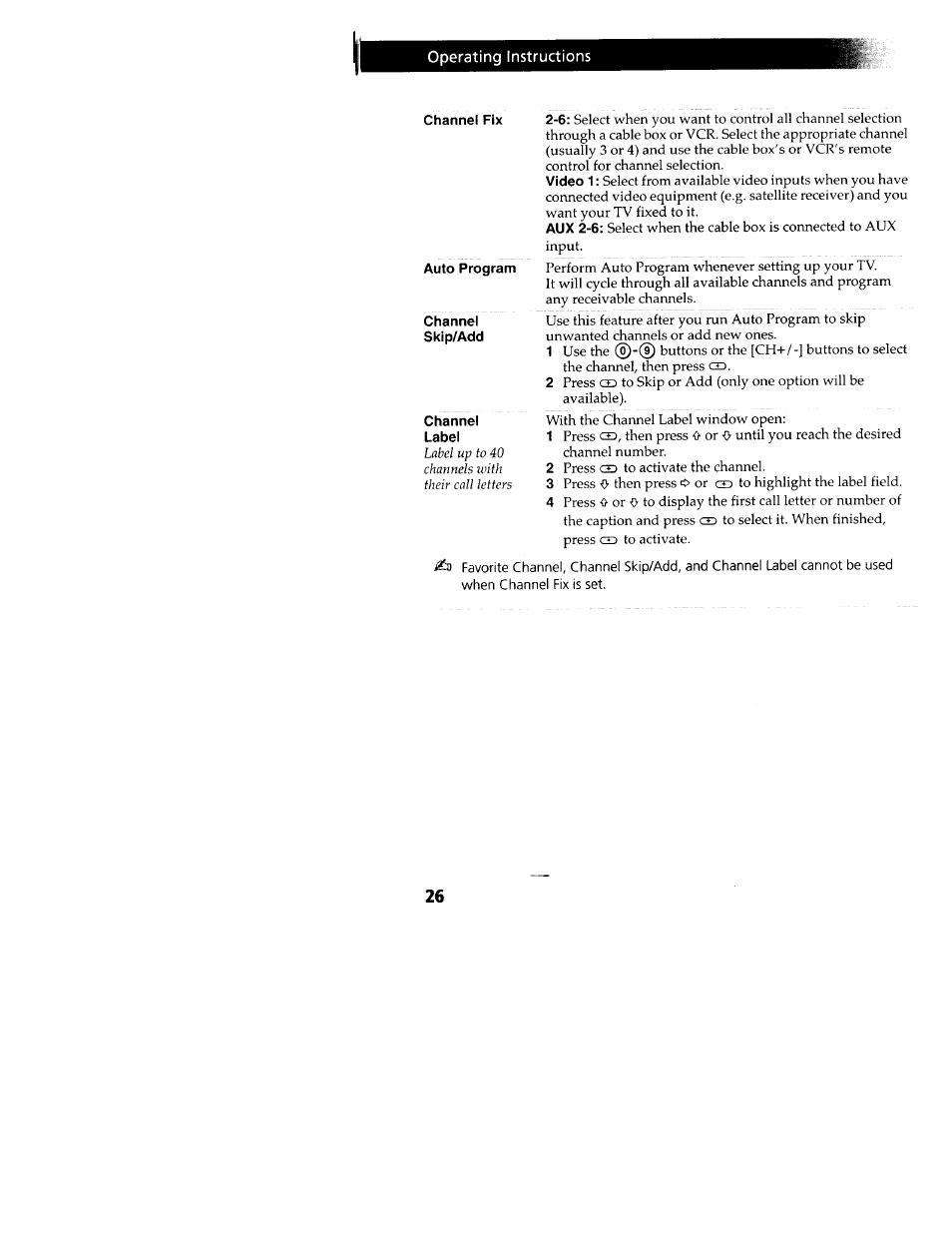 Operating instructions | Sony WEGA KV-32FS12 User Manual | Page 35 / 53