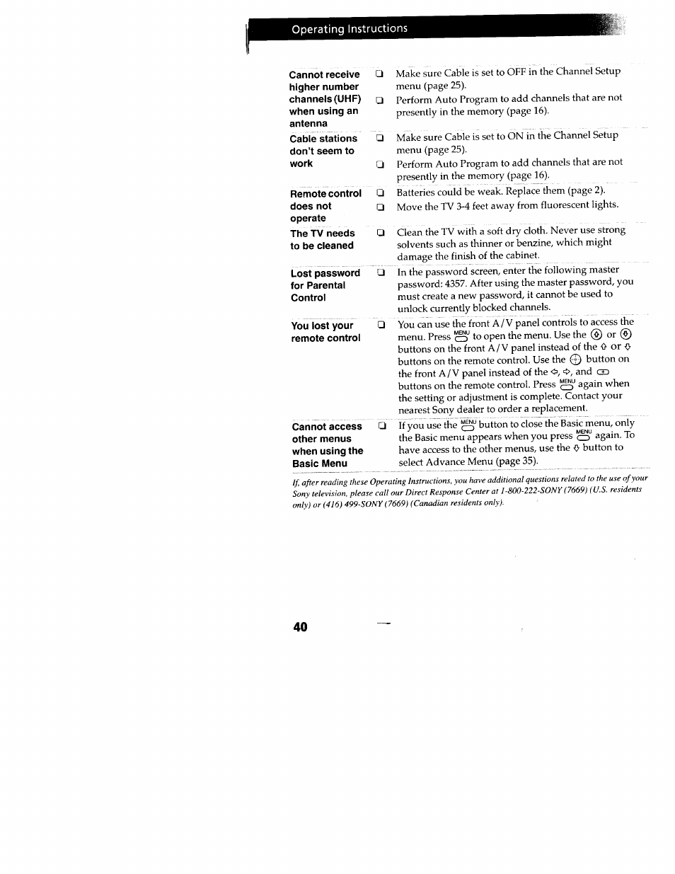 Sony WEGA KV-32FS12 User Manual | Page 49 / 53