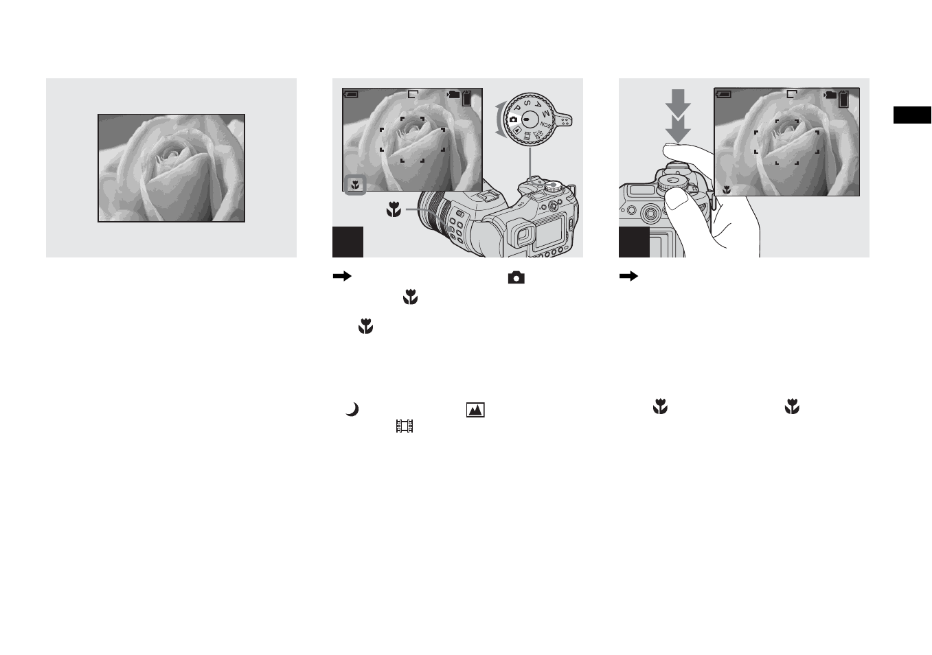 Shooting close-ups – macro | Sony DSC-F828 User Manual | Page 33 / 160