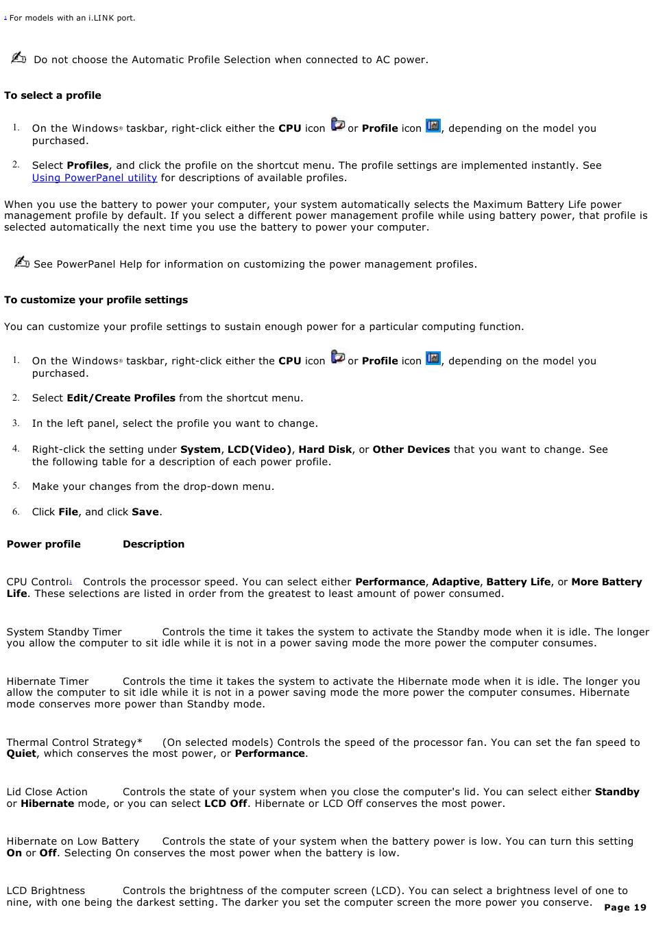 Sony PCG-GRX700 User Manual | Page 19 / 170