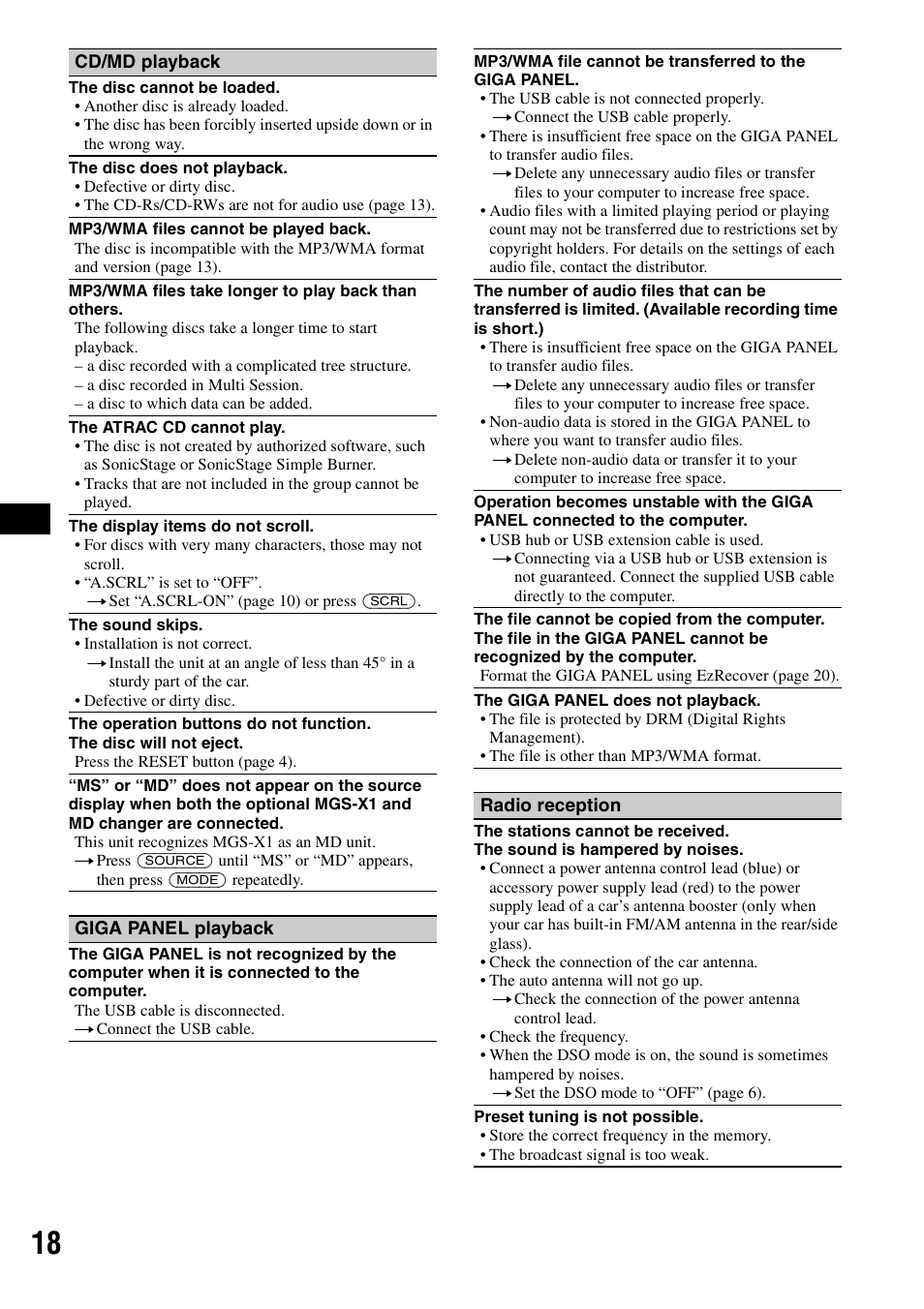 Sony MEX-1GP User Manual | Page 18 / 64