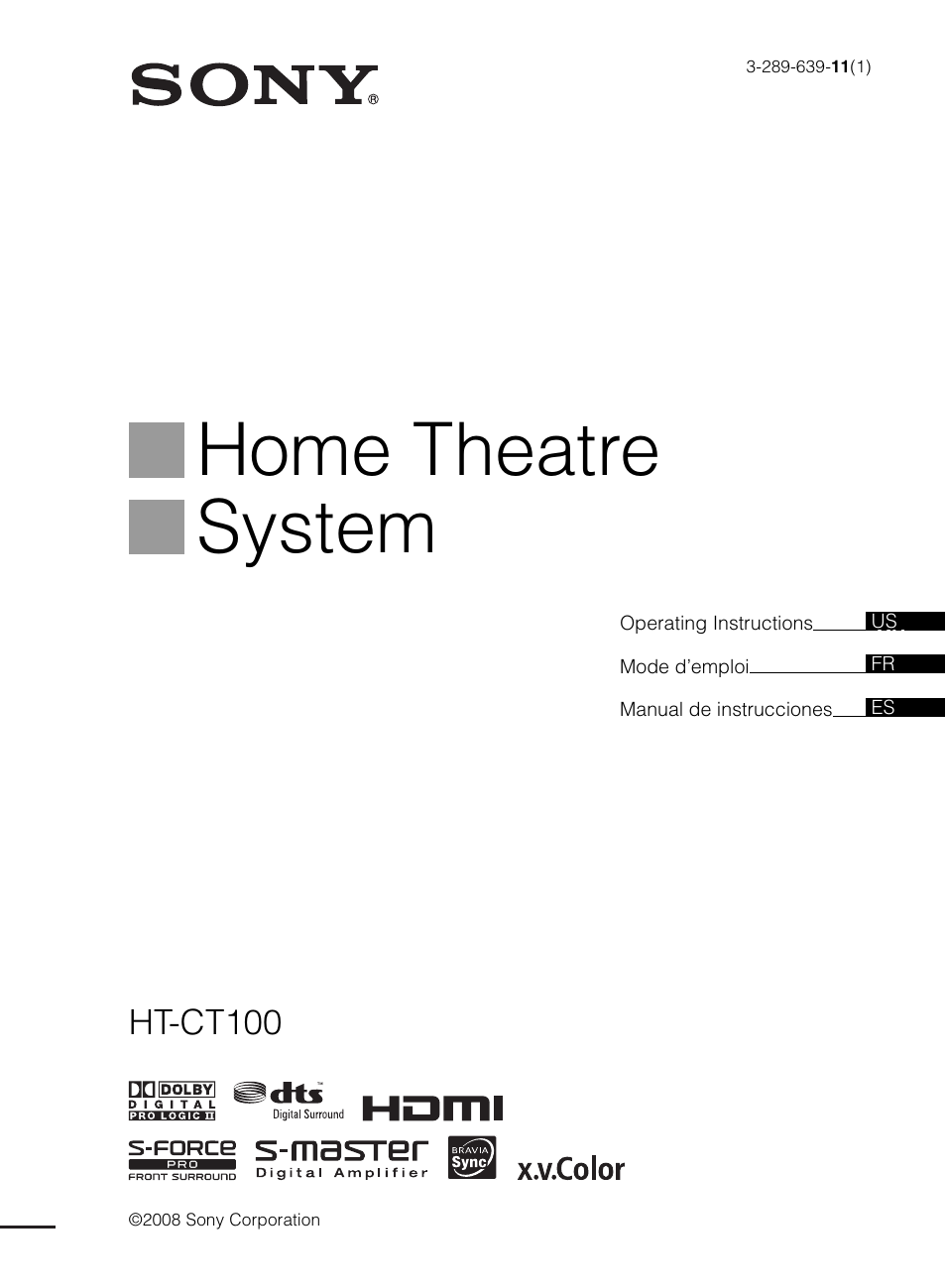 Sony HT-CT100 User Manual | 128 pages