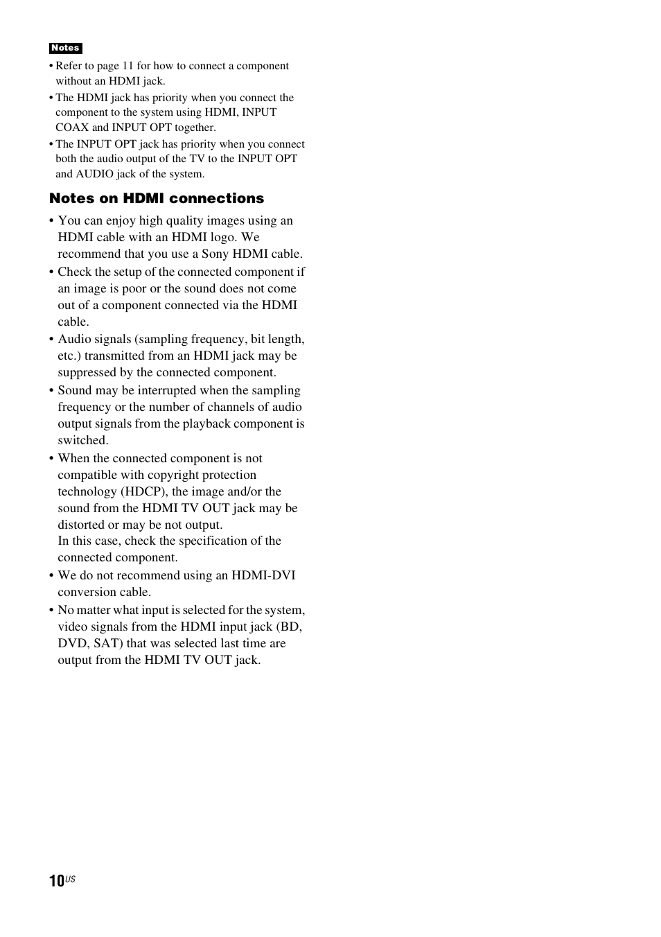 Sony HT-CT100 User Manual | Page 10 / 128