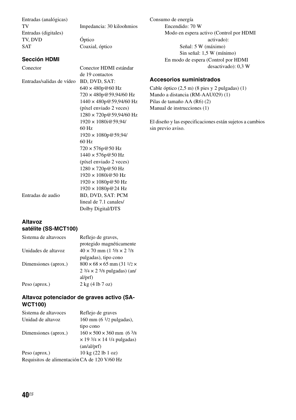 Sony HT-CT100 User Manual | Page 124 / 128