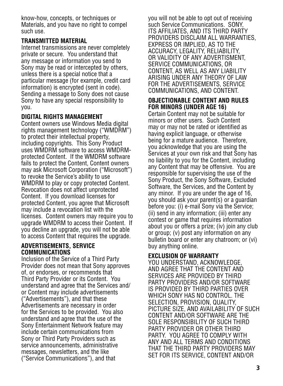 Sony XBR-55X900A User Manual | Page 3 / 36