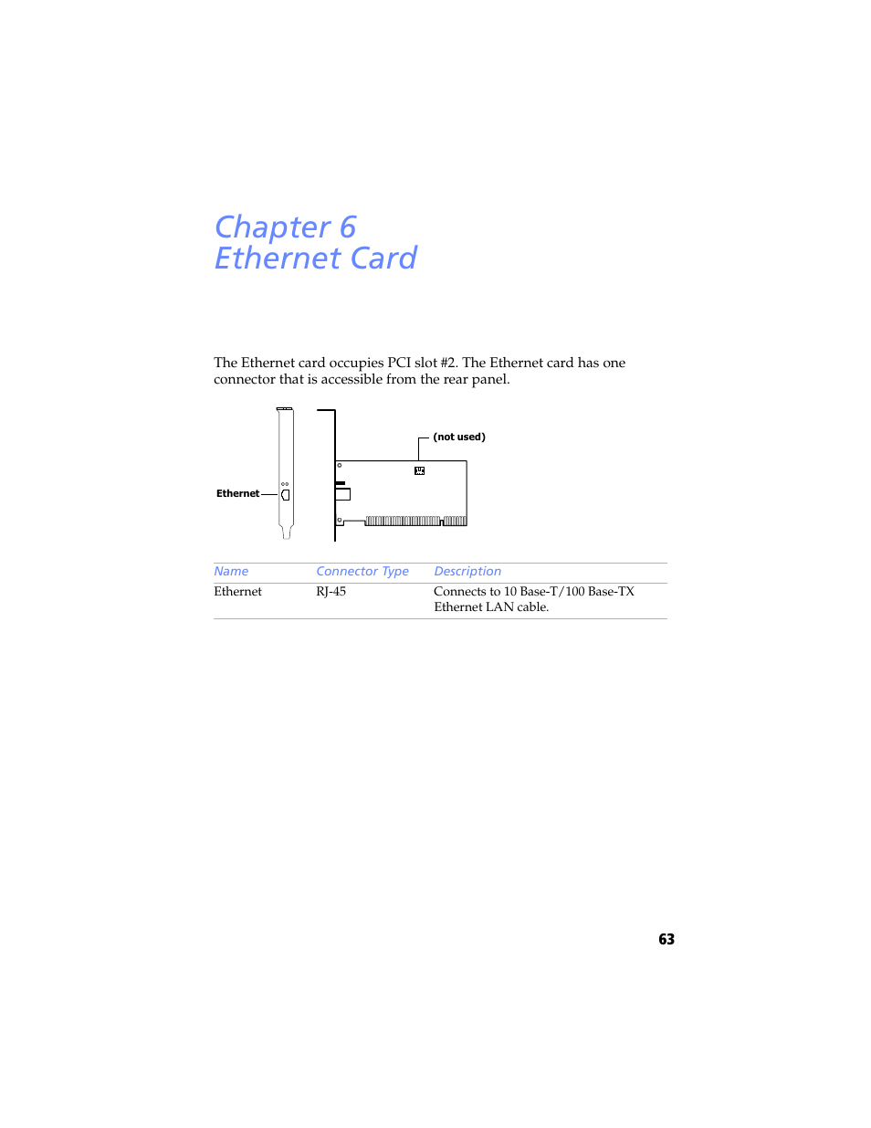 Ethernet card, Chapter 6 — ethernet card, Chapter 6 ethernet card | Sony PCV-J200 User Manual | Page 75 / 102