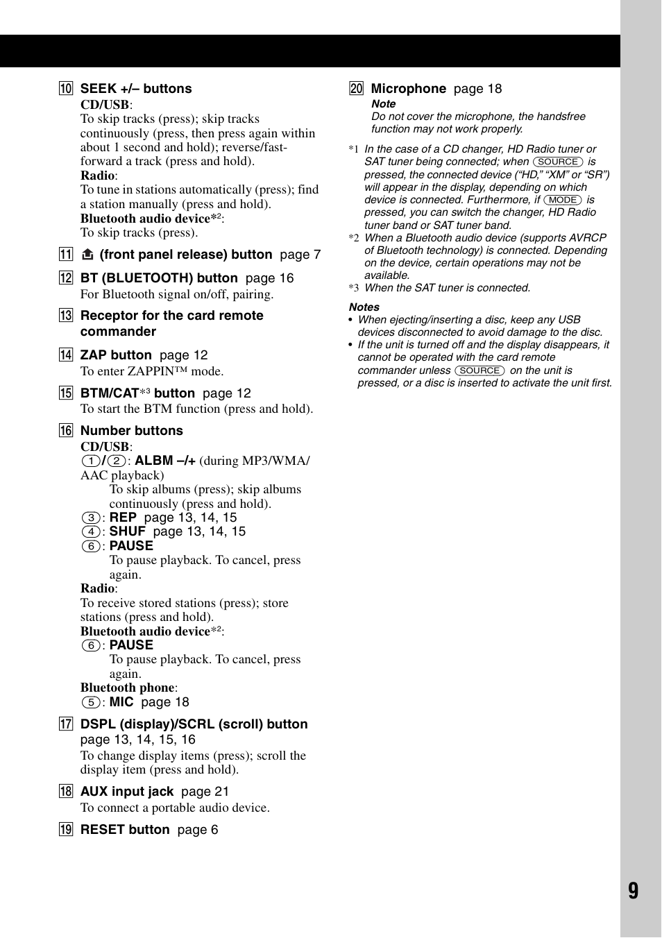 Sony MEX-BT3700U User Manual | Page 9 / 64