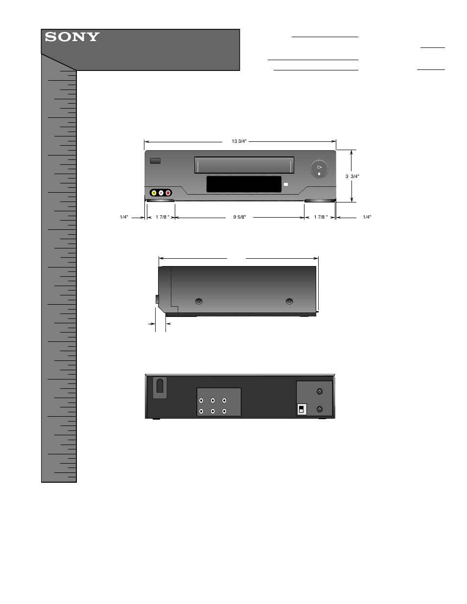 Sony SLV-N50 User Manual | 1 page