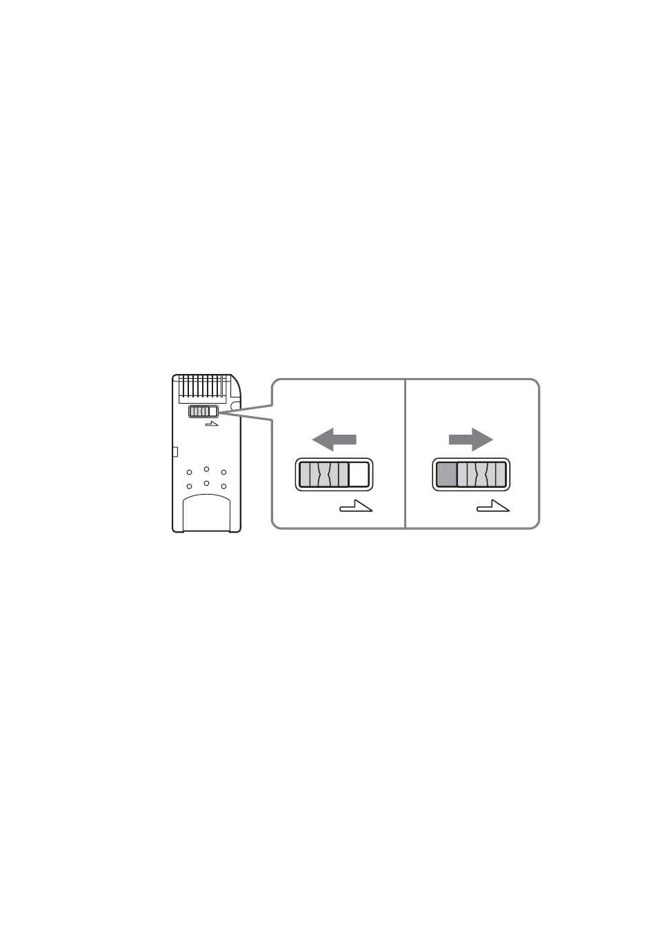 It protezione dei dati dalla scrittura, Velocità di lettura/scrittura dei dati, Lock | Sony MSAC-US30 User Manual | Page 251 / 790