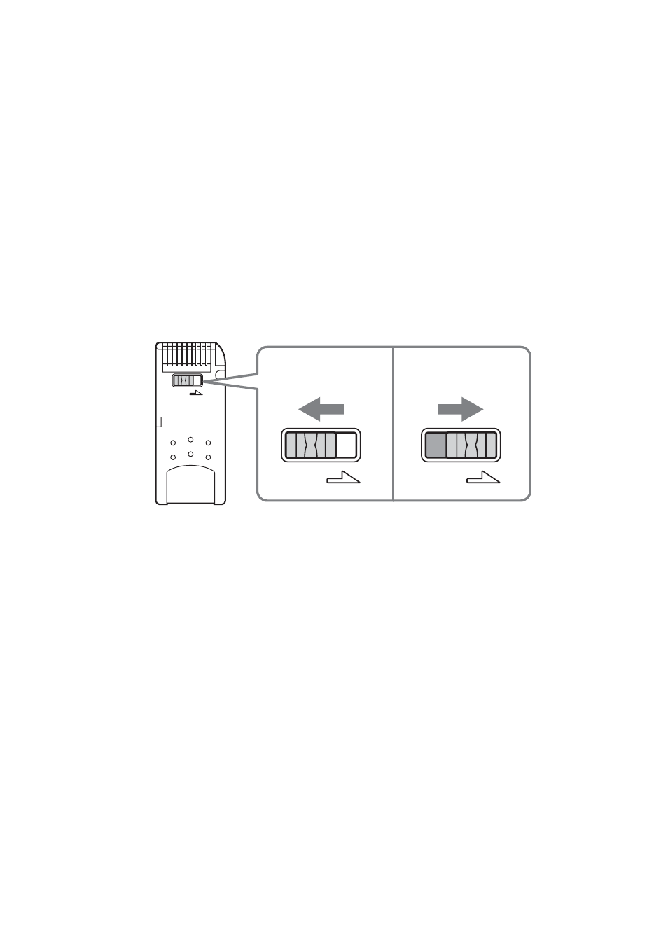 Se att skrivskydda data, Läs/skrivhastighet av data, Lock | Sony MSAC-US30 User Manual | Page 447 / 790