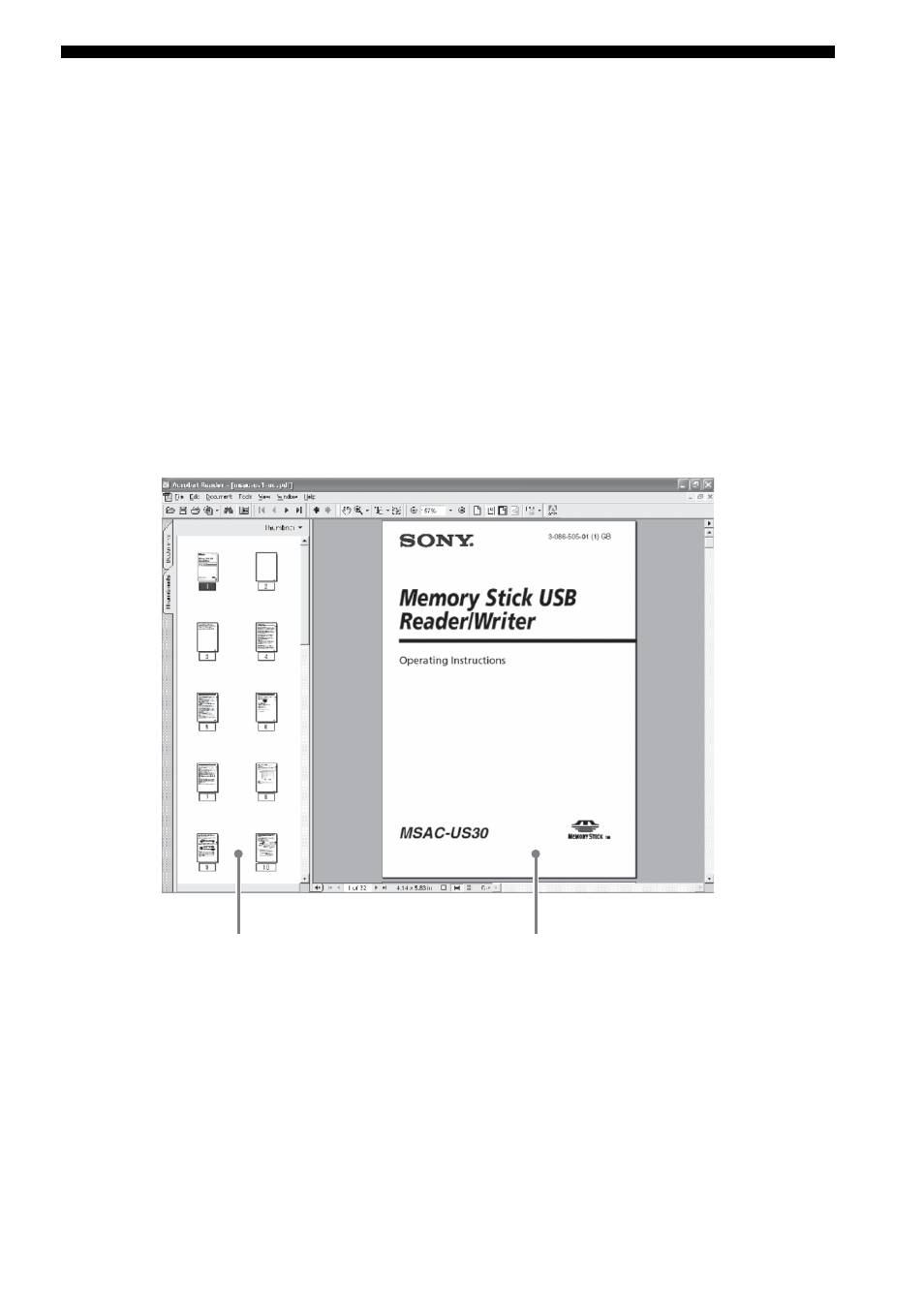 Using the operating instructions and online help, Using the operating instructions on the cd- rom | Sony MSAC-US30 User Manual | Page 74 / 790