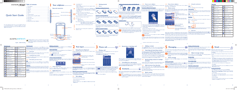 Alcatel 906Y User Manual | 2 pages