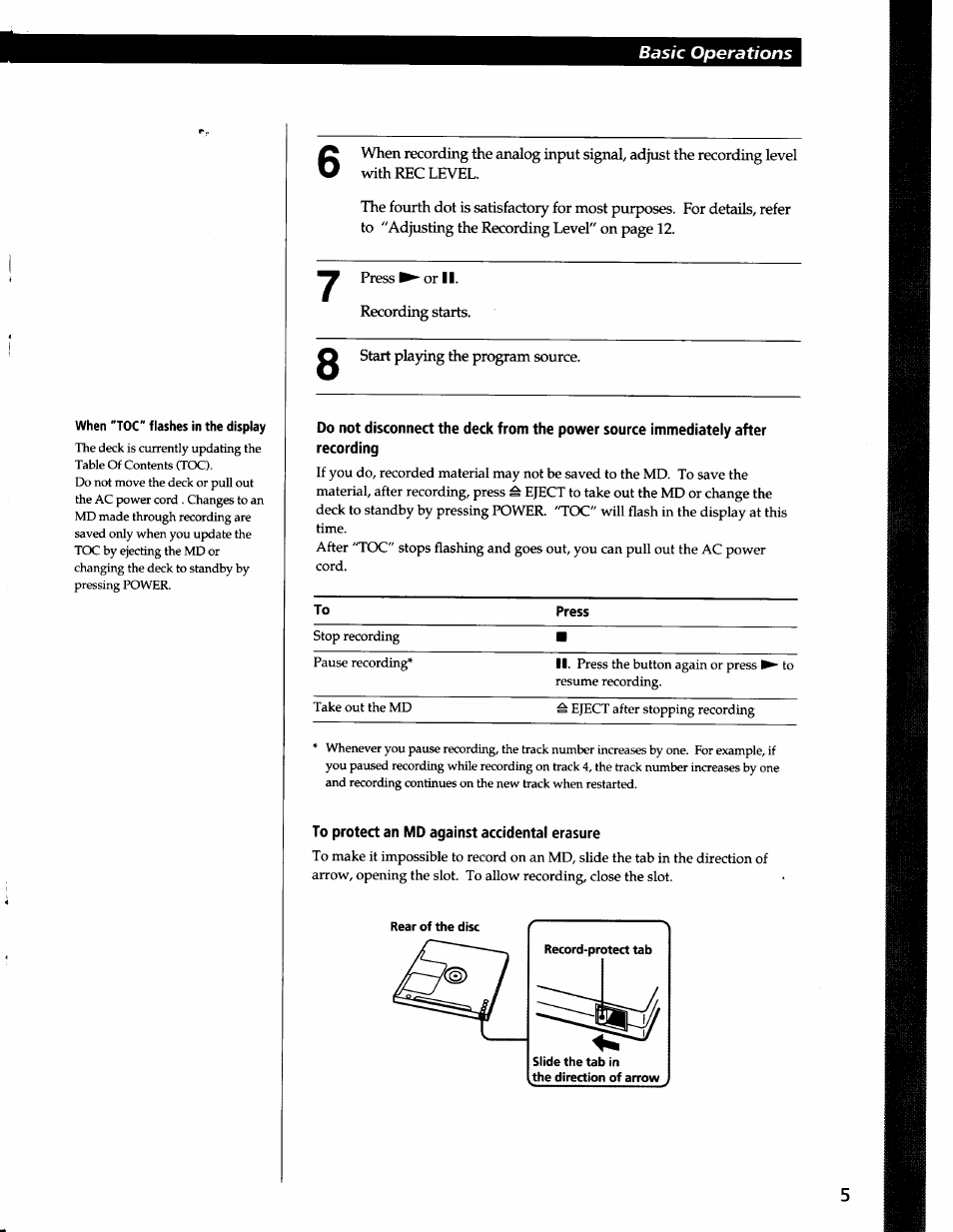 Sony MDS-JA3ES User Manual | Page 5 / 33