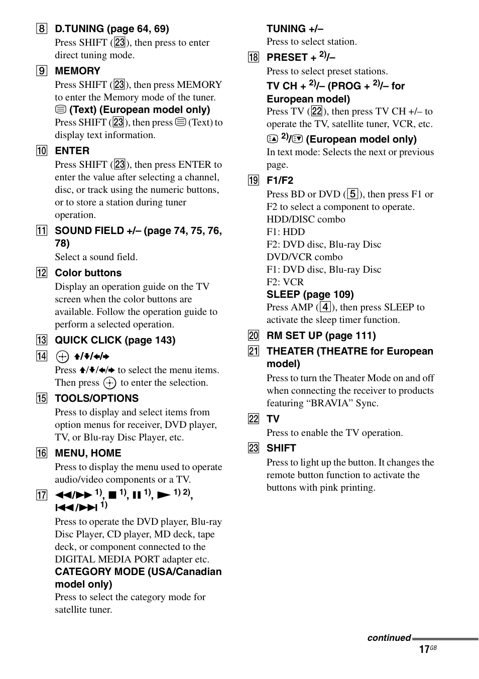 Sony STR-DA5600ES User Manual | Page 17 / 178