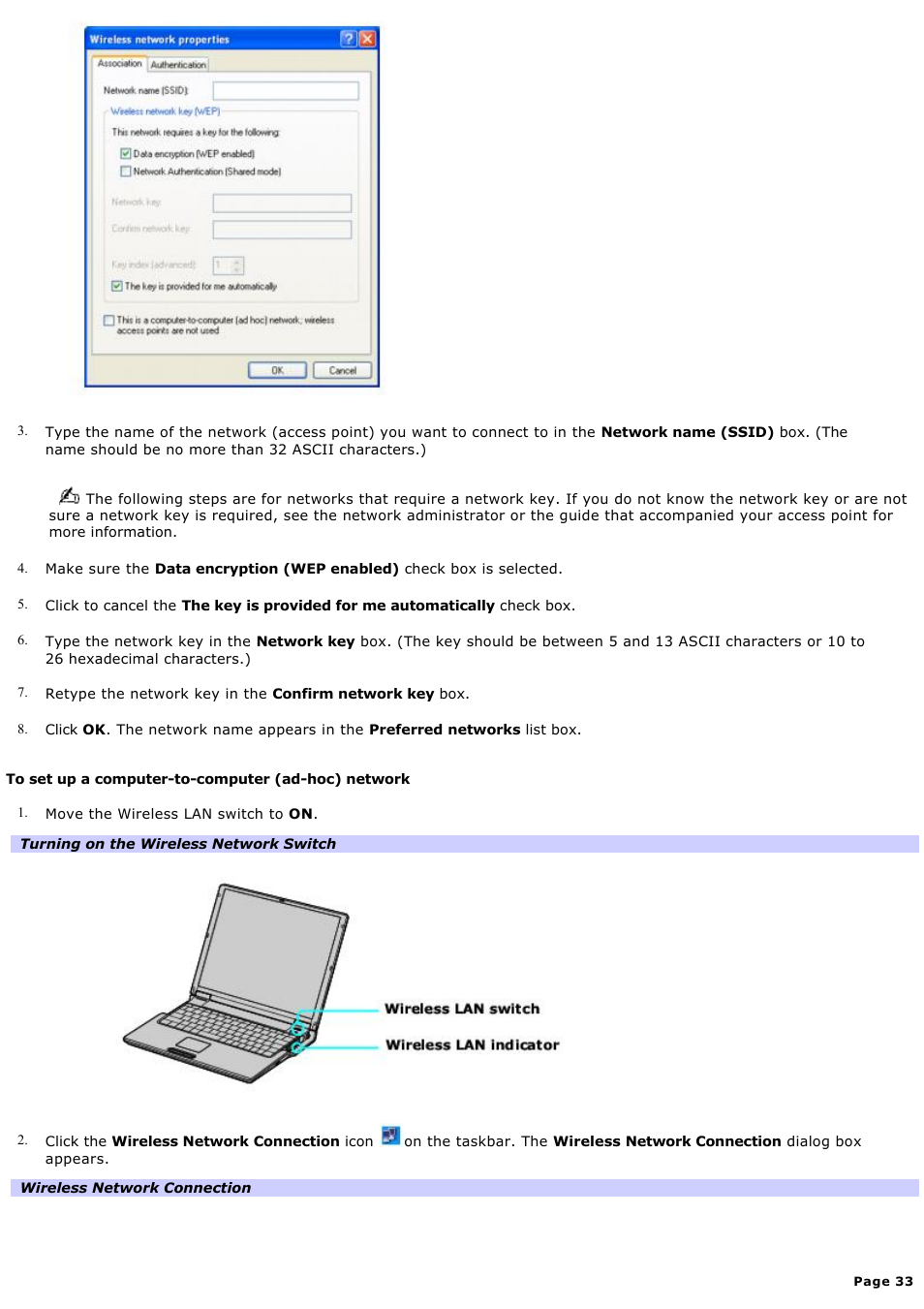 Sony PCG-Z1RAP1 User Manual | Page 33 / 147