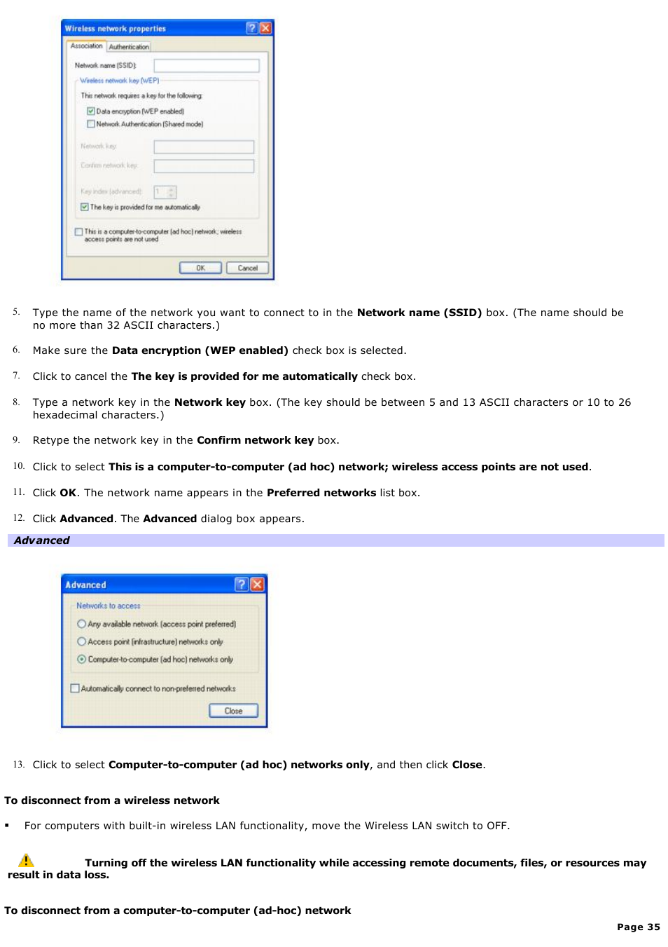 Sony PCG-Z1RAP1 User Manual | Page 35 / 147