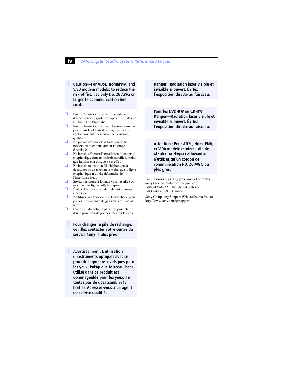Sony PCV-RX590G User Manual | Page 4 / 98