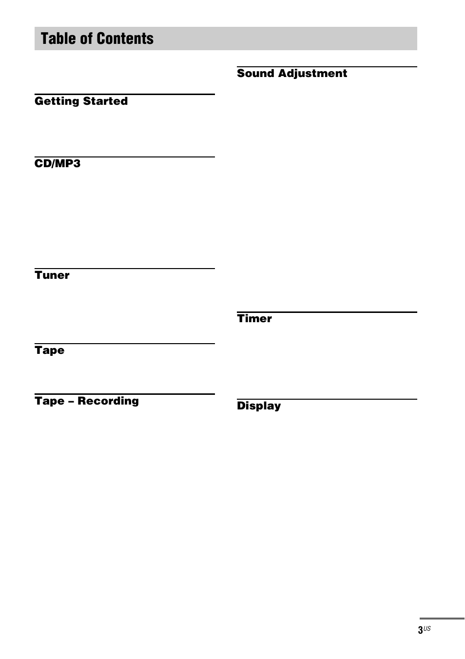 Sony HCD-ZX9 User Manual | Page 3 / 40