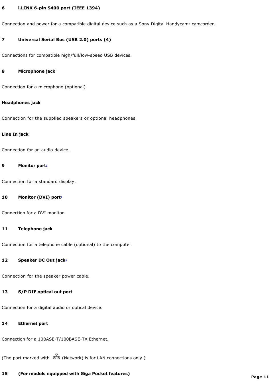 Sony PCV-RZ20CP User Manual | Page 11 / 87