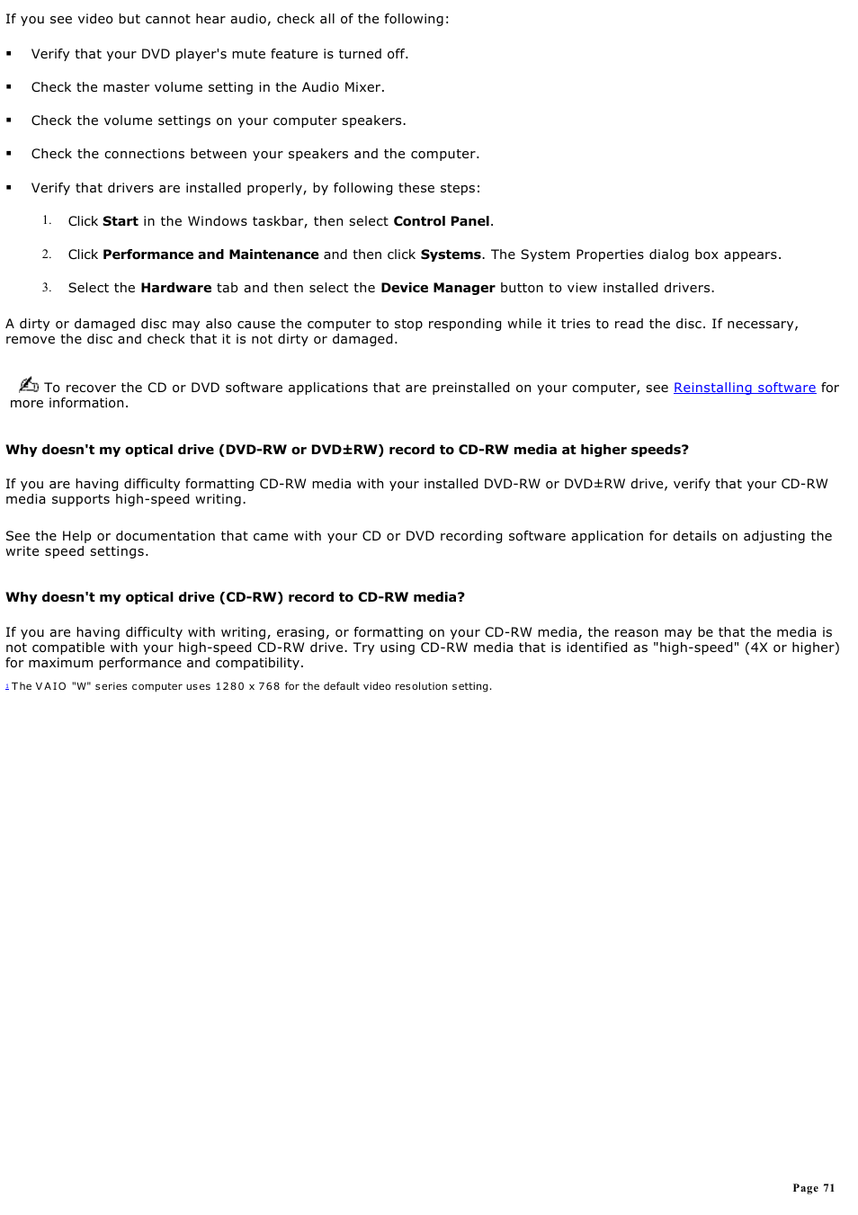 Sony PCV-RZ20CP User Manual | Page 71 / 87