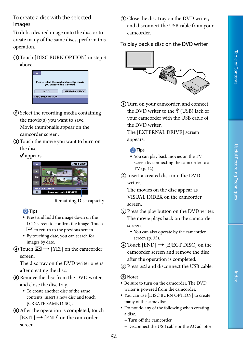 Sony DCR-SR87 User Manual | Page 54 / 107