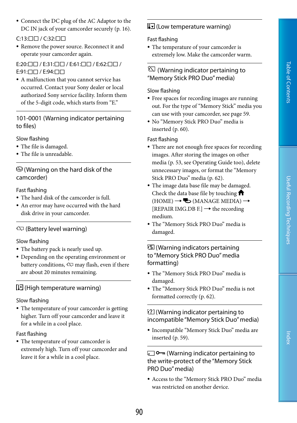 Sony DCR-SR87 User Manual | Page 90 / 107