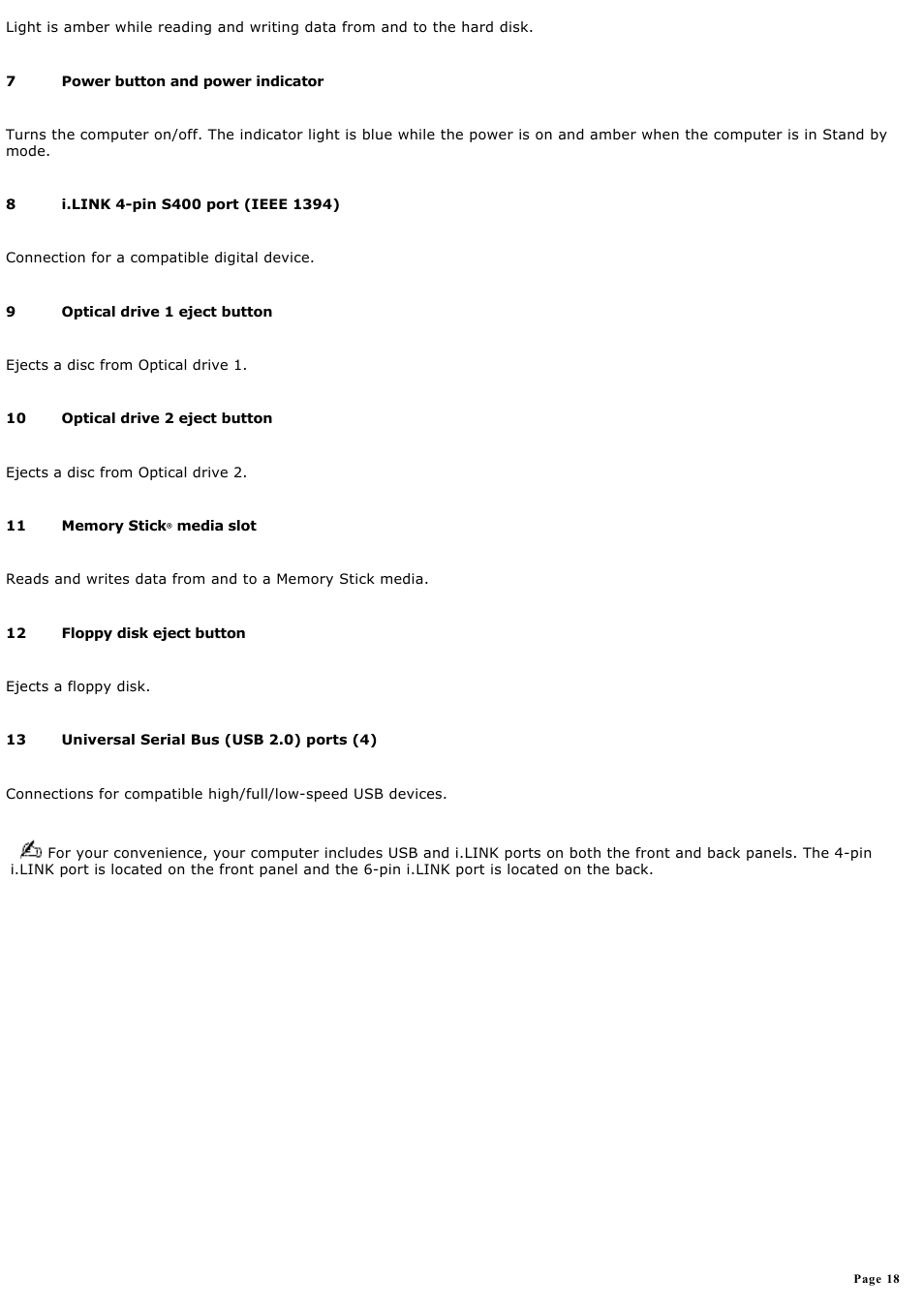 Sony PCV-RZ20CG User Manual | Page 18 / 87