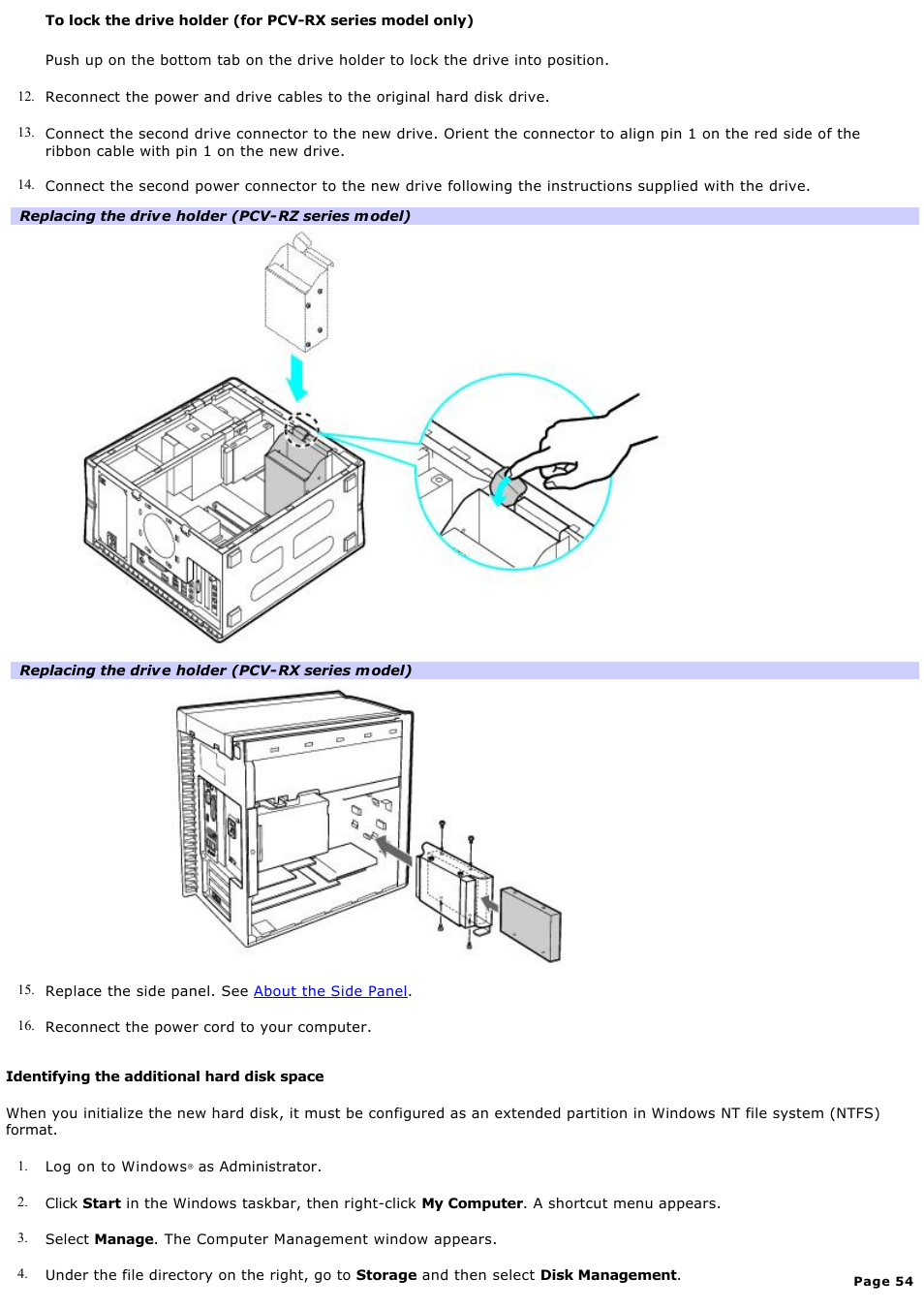 Sony PCV-RZ20CG User Manual | Page 54 / 87