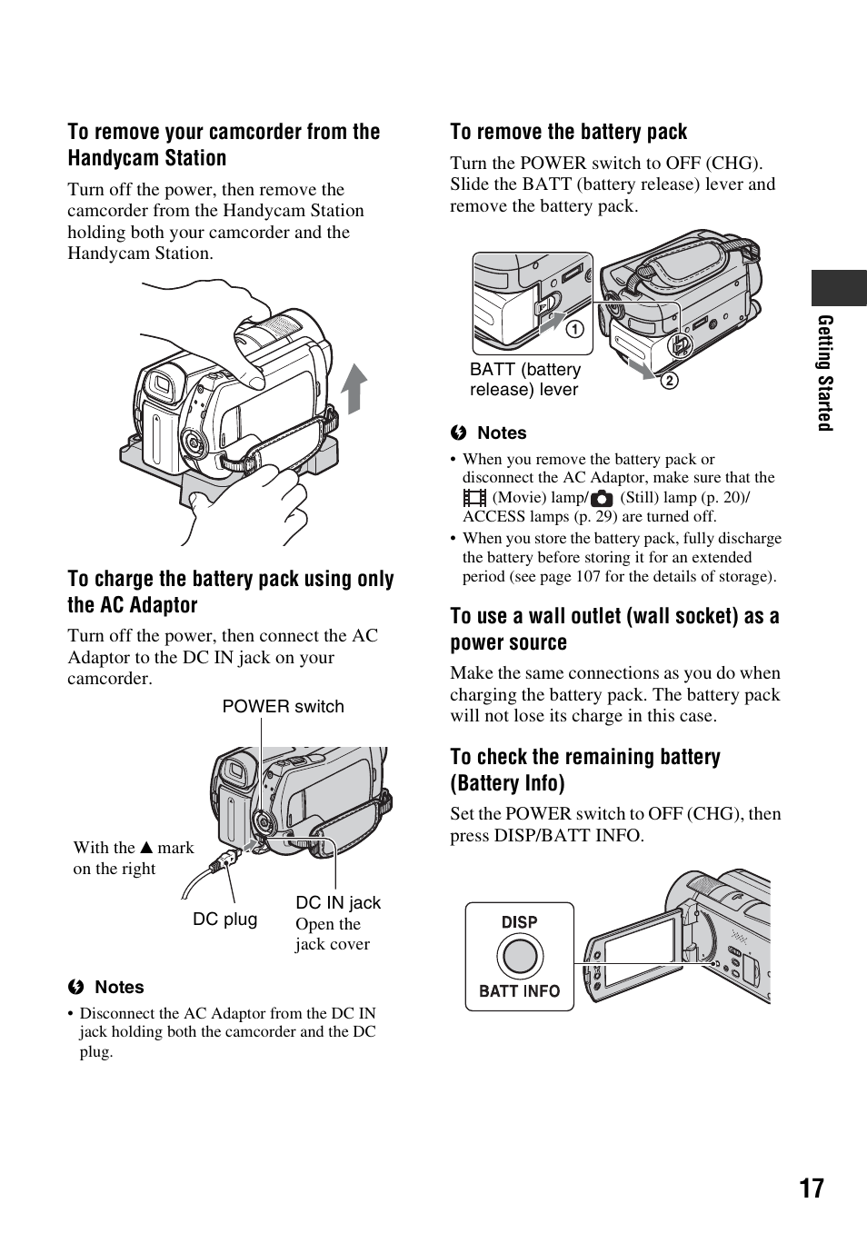Sony HDR-SR11 User Manual | Page 17 / 124