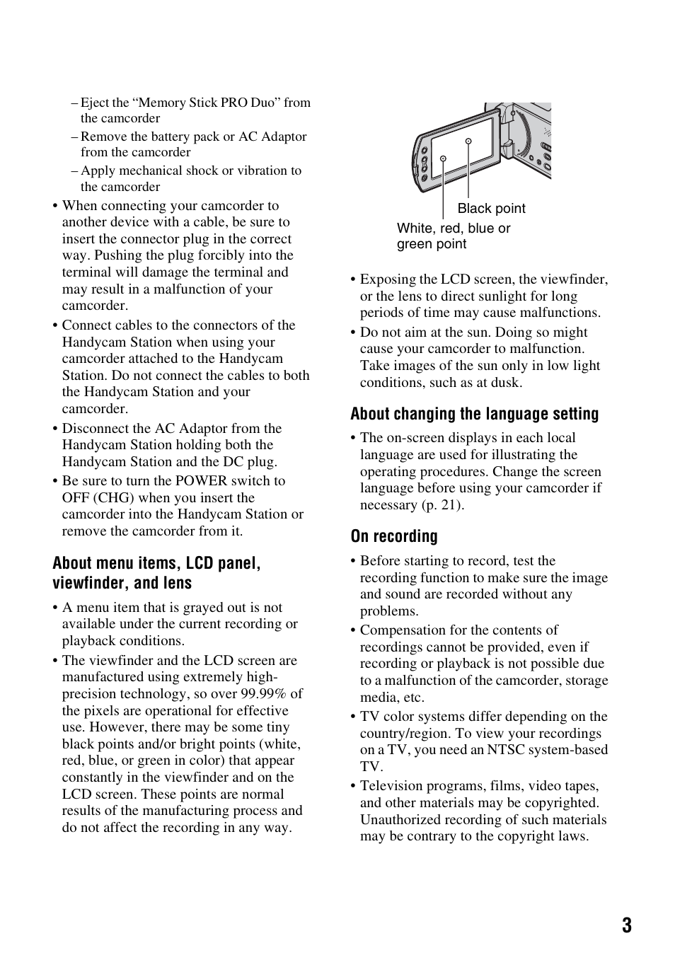 Sony HDR-SR11 User Manual | Page 3 / 124