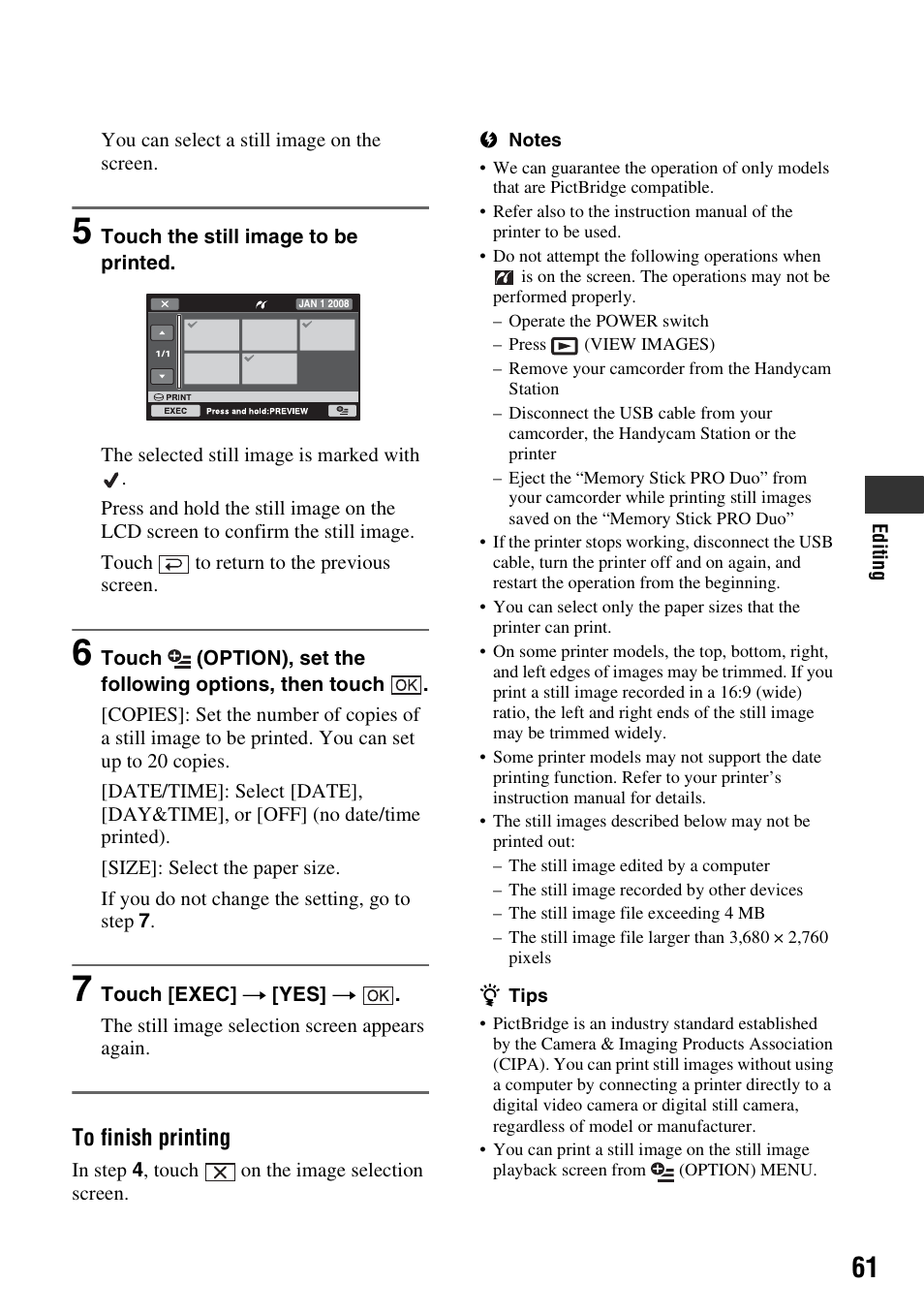 Sony HDR-SR11 User Manual | Page 61 / 124