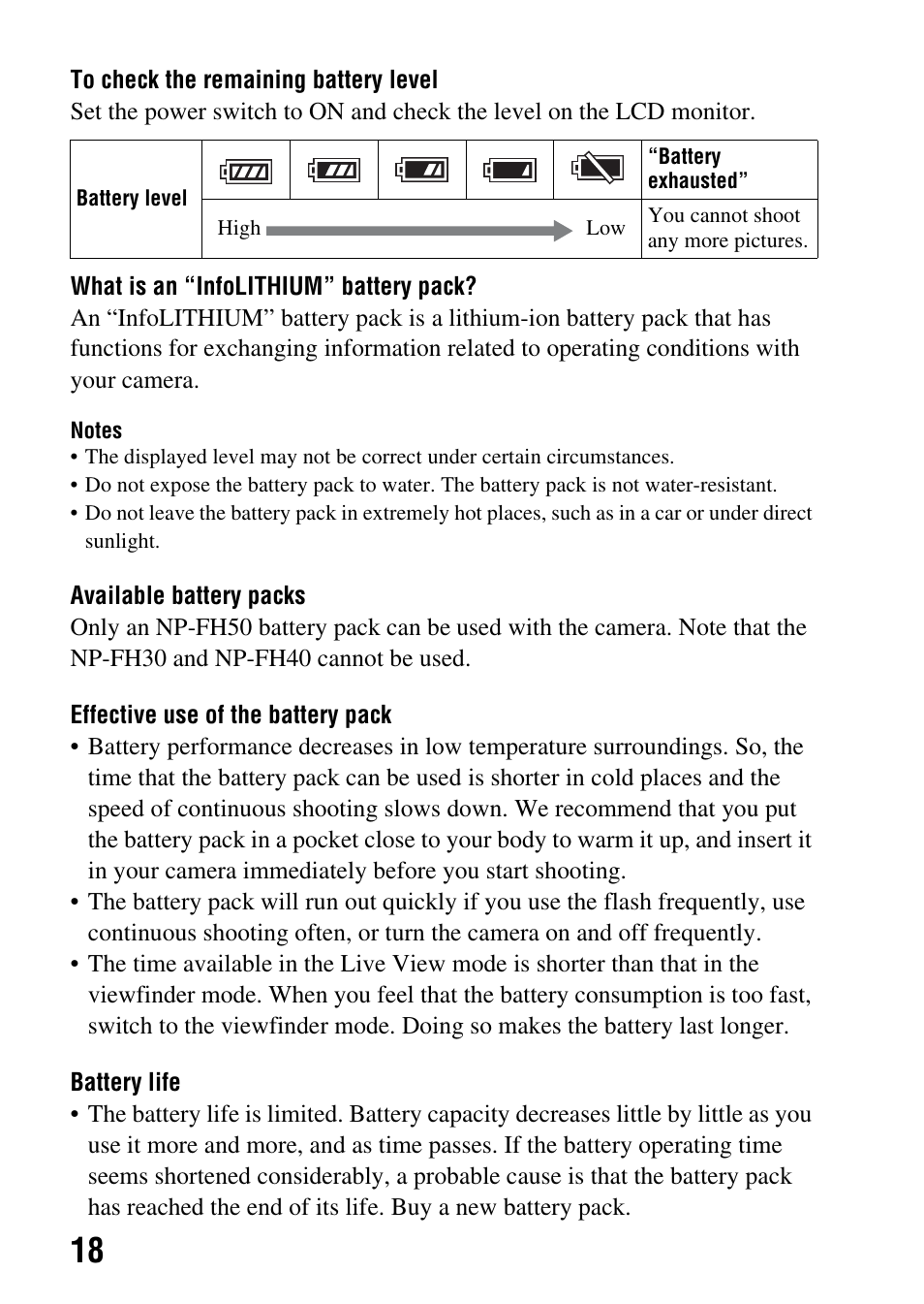 Sony A390L2LENSKIT User Manual | Page 18 / 170