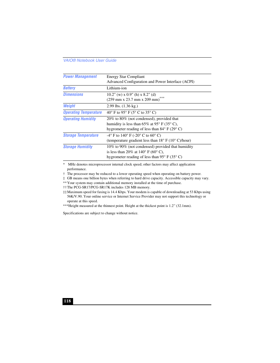 Sony PCG-SR17 User Manual | Page 116 / 122