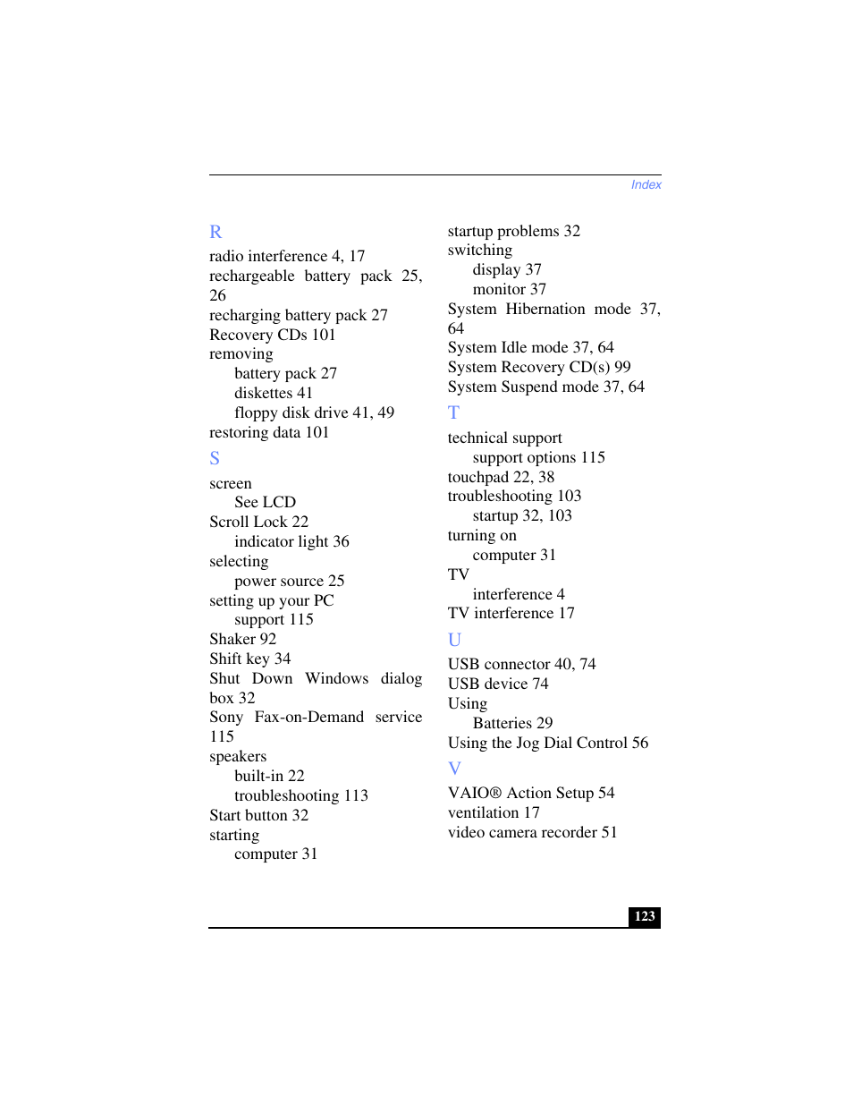 Sony PCG-SR17 User Manual | Page 121 / 122