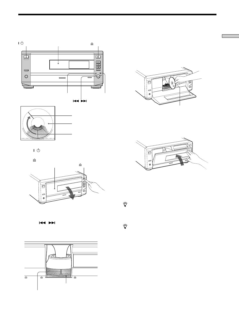 Inserting discs, Inserting discs 15 | Sony DVP-CX850D User Manual | Page 15 / 84