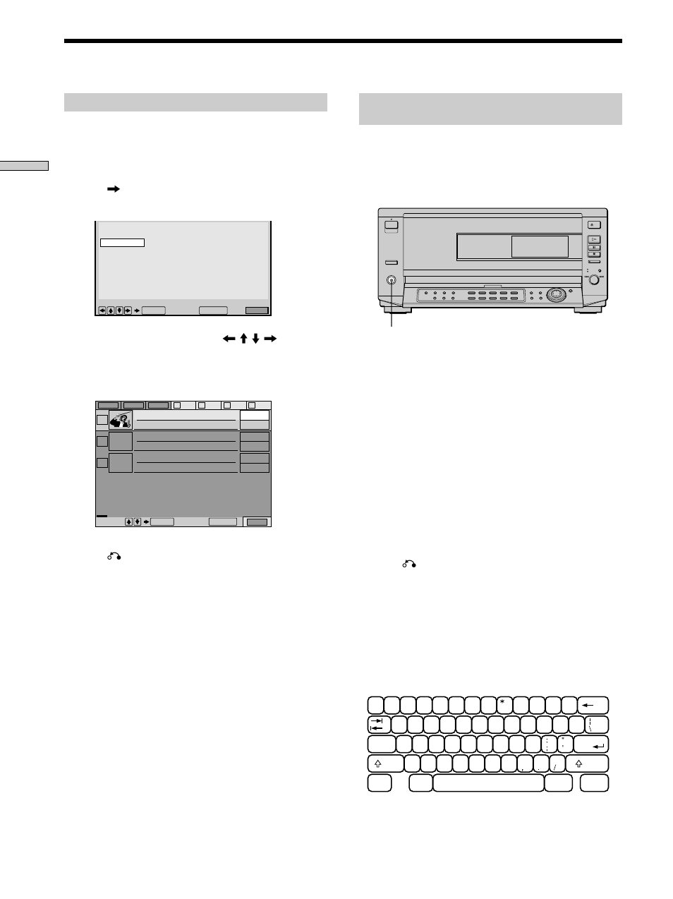 Selecting a genre, Labeling the disc or folder using a keyboard | Sony DVP-CX850D User Manual | Page 30 / 84