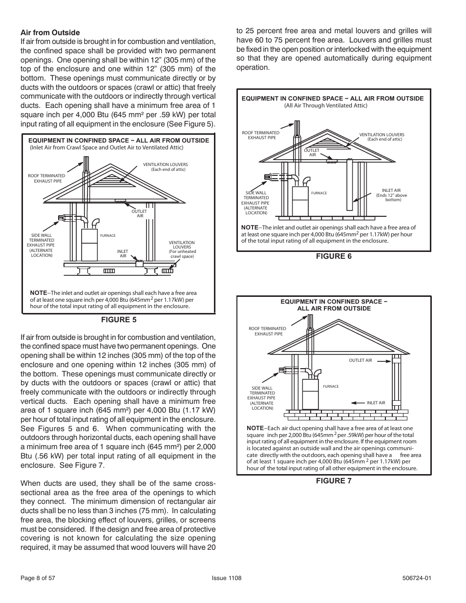 Allied Air Enterprises WARM AIR GAS FURNACE 92G1UH User Manual | Page 8 / 57