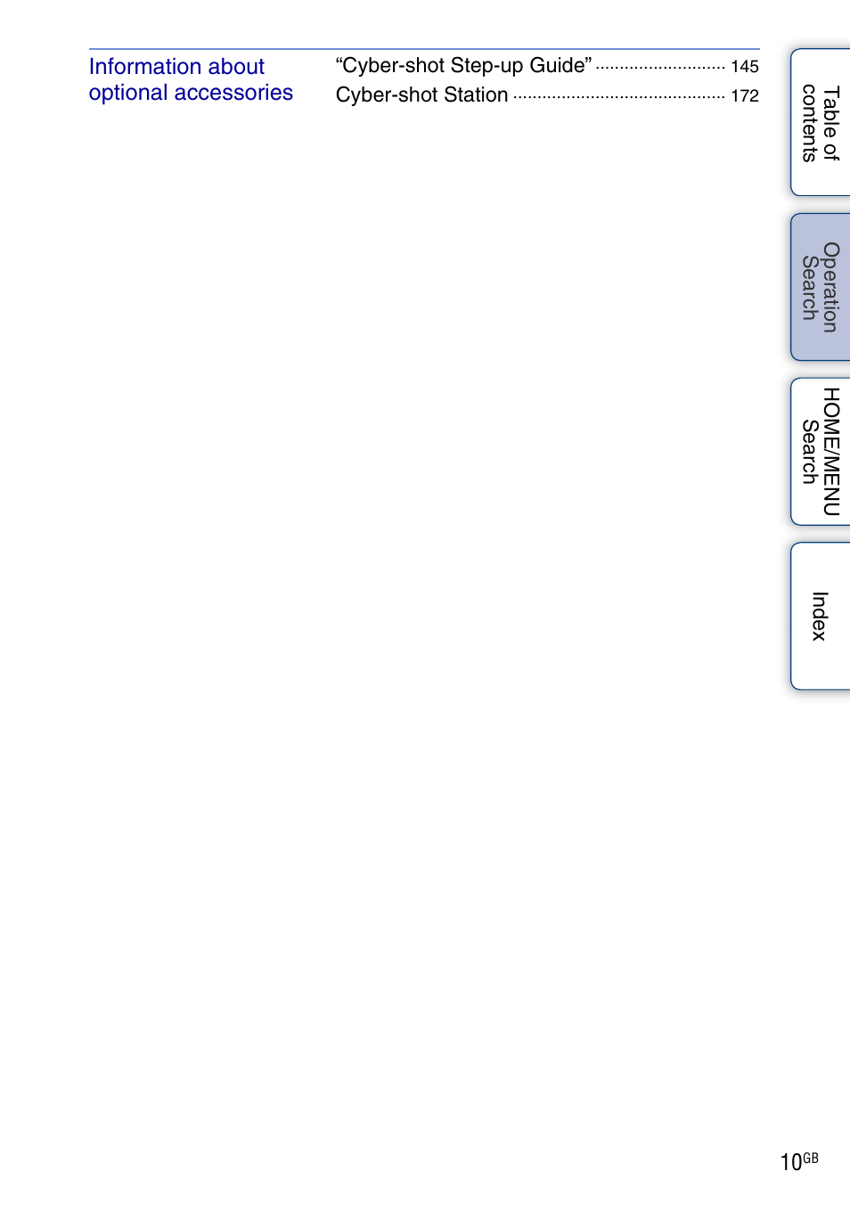 Sony DSC-G3 User Manual | Page 10 / 178
